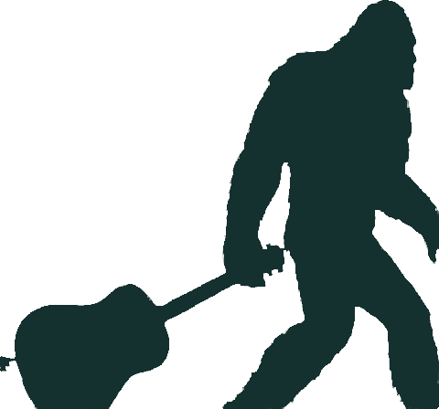 The Yowie carrying its guitar, from the official festival poster